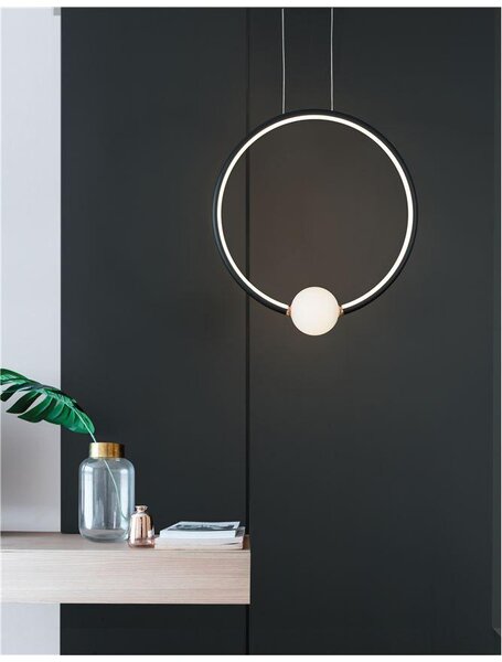Nova Luce Závěsné LED svítidlo CELIA, 25.6W 3000K stmívatelné Barva: Černá