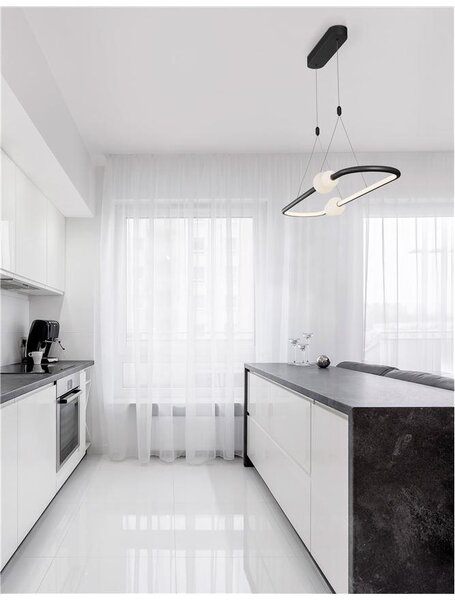 Nova Luce Závěsné LED svítidlo CELIA, 44.2W 3000K stmívatelné Barva: Černá