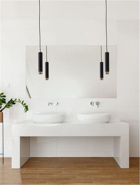 Nova Luce Závěsné svítidlo POGNO černá a zlatý hliník GU10 1x10W
