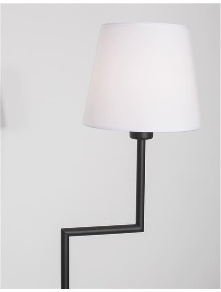 Nova Luce Stojací lampa SAVONA černý hliník E27 1x12W