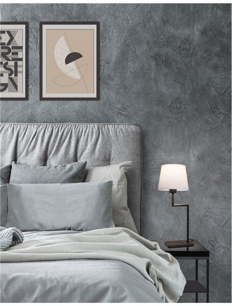 Nova Luce Stolní lampa SAVONA černý hliník E27 1x12W