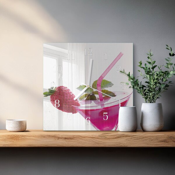 Skleněné hodiny Koktejl zskb-30x30-00087222