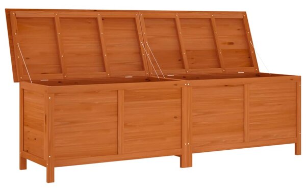 Zahradní úložný box hnědý 198,5 x 50 x 56,5 cm masivní jedle