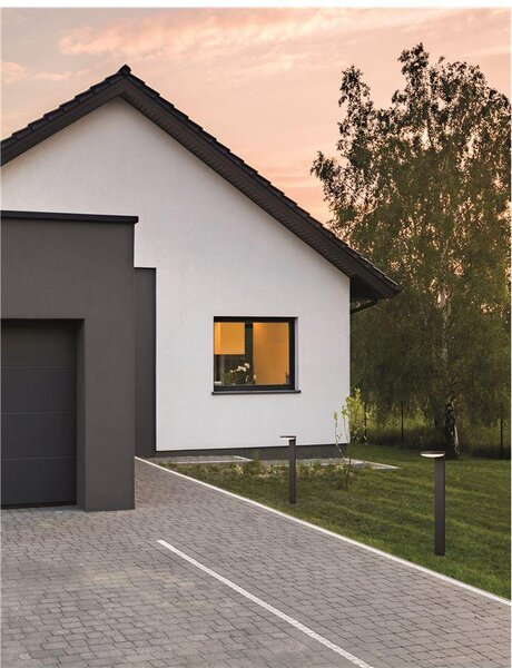 Nova Luce Venkovní sloupkové svítidlo ENZI tmavě šedý hliník akrylový difuzor LED 15W 3000K 180st. IP54