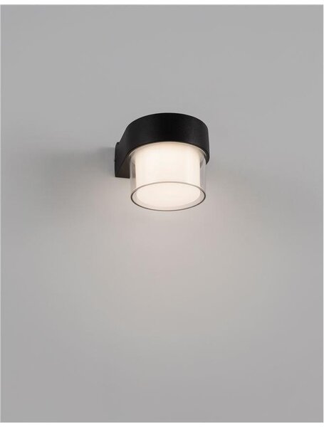 Nova Luce Venkovní nástěnné svítidlo DARF černý hliník ABS difuzor LED 5W 3000K 104st. IP65 světlo dolů