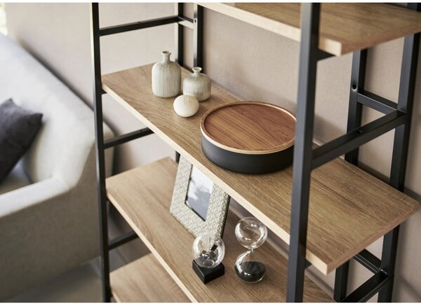 Černý kovový úložný box s víkem ø 22x6 cm Rin – YAMAZAKI