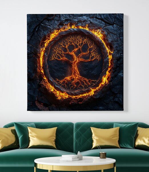 Obraz na plátně - Strom života Gran Fuego FeelHappy.cz Velikost obrazu (šířka x výška): 40 x 40 cm