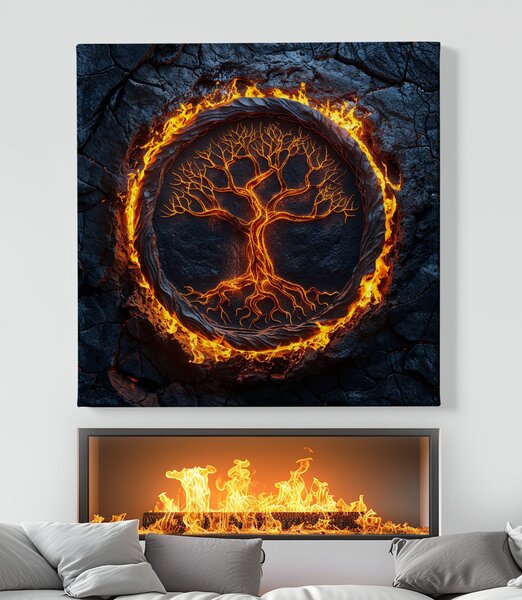 Obraz na plátně - Strom života Gran Fuego FeelHappy.cz Velikost obrazu (šířka x výška): 40 x 40 cm