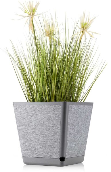 PLASTOVÝ KVĚTINÁČ PILEA TX 24X24 CM ŠEDÁ