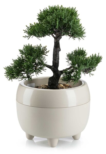 PLASTOVÝ KVĚTINÁČ BOTANICE 30X24 CM BÉŽOVÁ