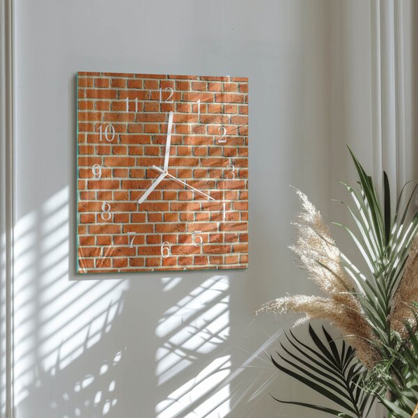 Skleněné hodiny Cihlový zskb-30x30-00085042