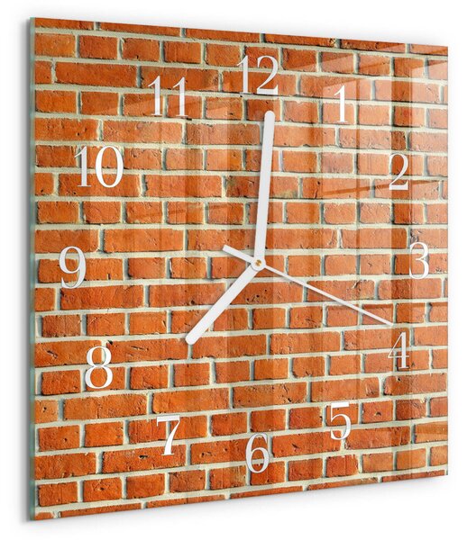 Skleněné hodiny Cihlový zskb-30x30-00085042