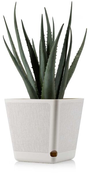 PLASTOVÝ KVĚTINÁČ PILEA TX 30X30 CM KRÉMOVÁ