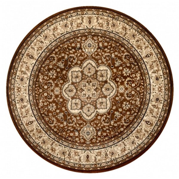 Kusový koberec Agas hnědý kruh 120cm
