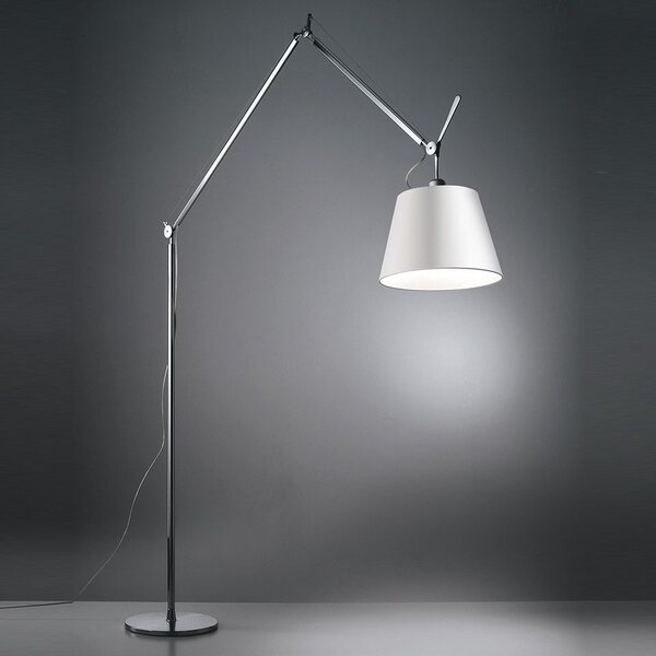 Artemide 61TOL Tolomeo Mega Terra 42, designová stojací lampa se stmívačem pro 1x21W LED E27, saténové stínítko, max 334cm