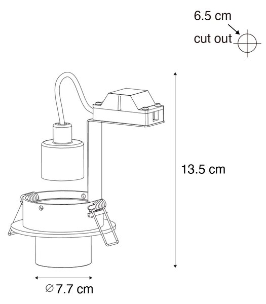 Moderní vestavné bodové svítidlo černé GU10 35mm kulaté otočné - Installa