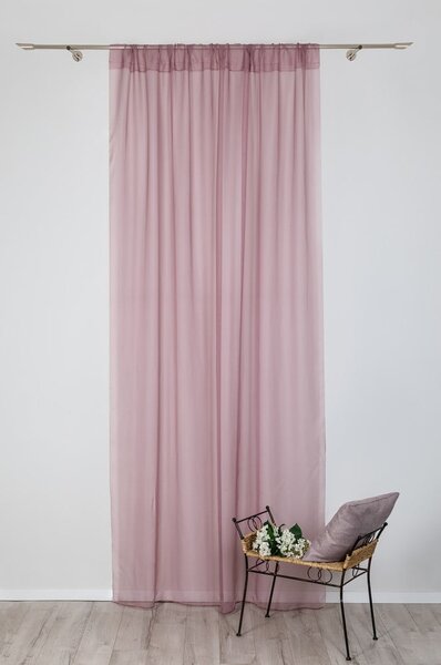 Růžová záclona 140x245 cm Voile – Mendola Fabrics
