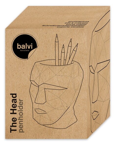 Organizér na psací potřeby z cementu Head – Balvi