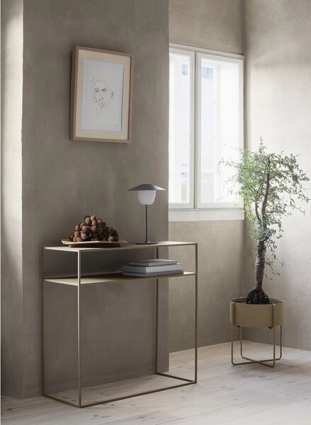 Béžový kovový konzolový stolek 35x85 cm Fera – Blomus