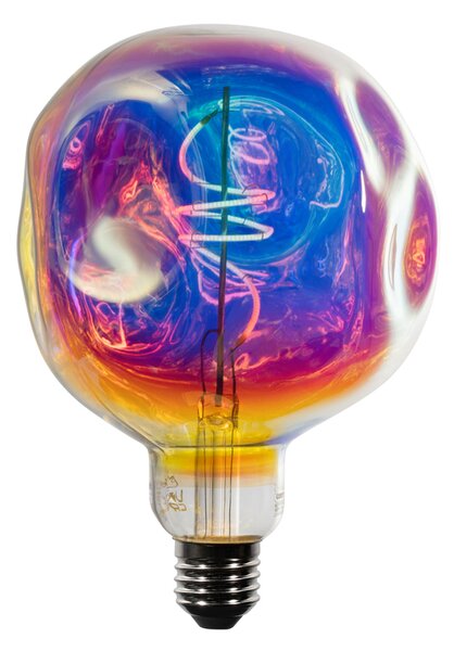 E27 Stmívatelná LED žárovka spirálové vlákno G125 Rainbow 4W 200 lm 1800K
