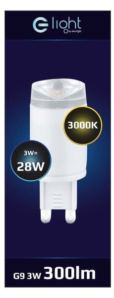 Dekorační LED žárovka G9 teplá 3000k 3w 300 lm keramická