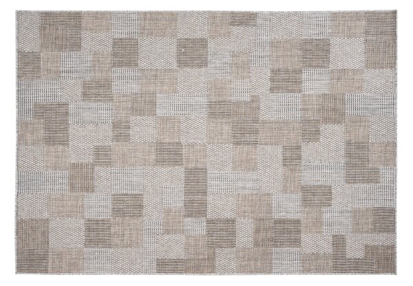 Makro Abra Kusový koberec Sisal MELISSA KM27A Kostky Geometrický šedý Rozměr: 60x100 cm