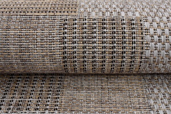Makro Abra Kusový koberec Sisal MELISSA KM27A Kostky Geometrický šedý Rozměr: 60x100 cm