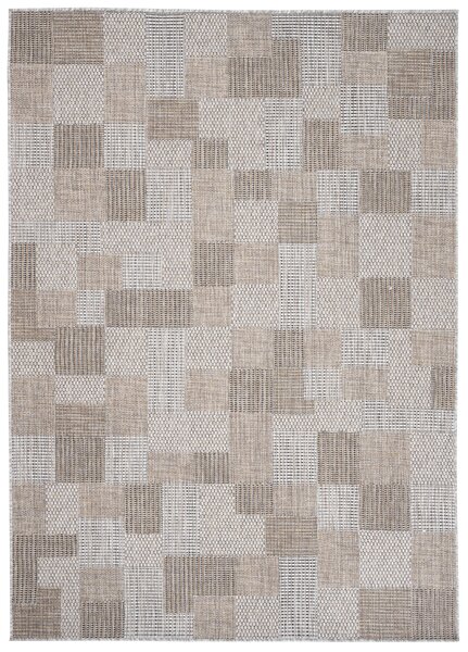 Makro Abra Kusový koberec Sisal MELISSA KM27A Kostky Geometrický šedý Rozměr: 60x100 cm