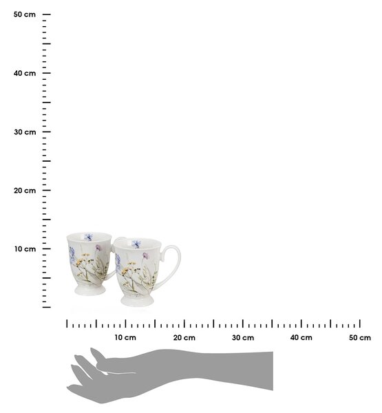 Porcelánový hrnek na noze Royal Melody 340 ml sada 2ks