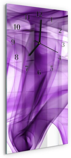 Skleněné hodiny vertikální Violový vzor zsppc-30x60-00177490