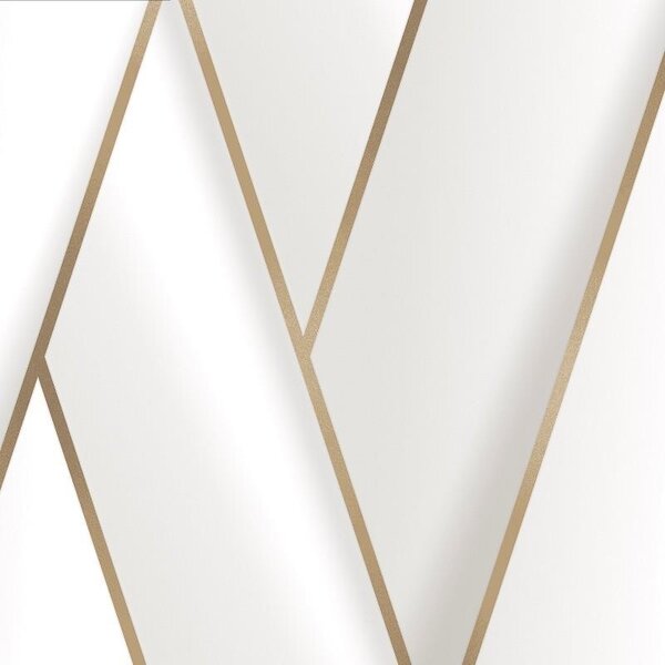 Vliesové tapety na zeď IMPOL M34800, rozměr 10,05 m x 0,53 m, art-deco krémové s metalicky niklovými konturami, UGÉPA