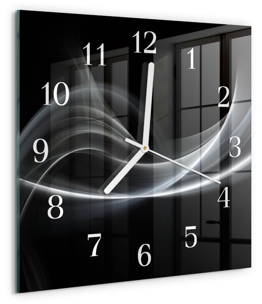 Skleněné hodiny Abstraktní čáry zskb-30x30-00057998