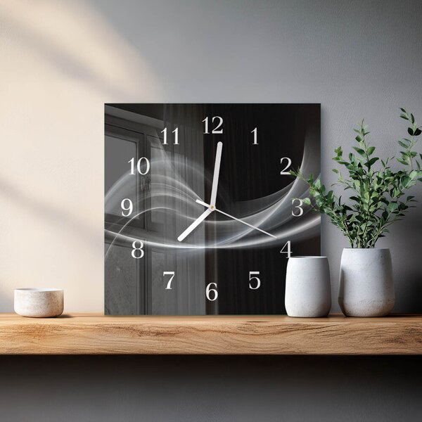 Skleněné hodiny Abstraktní čáry zskb-30x30-00057998