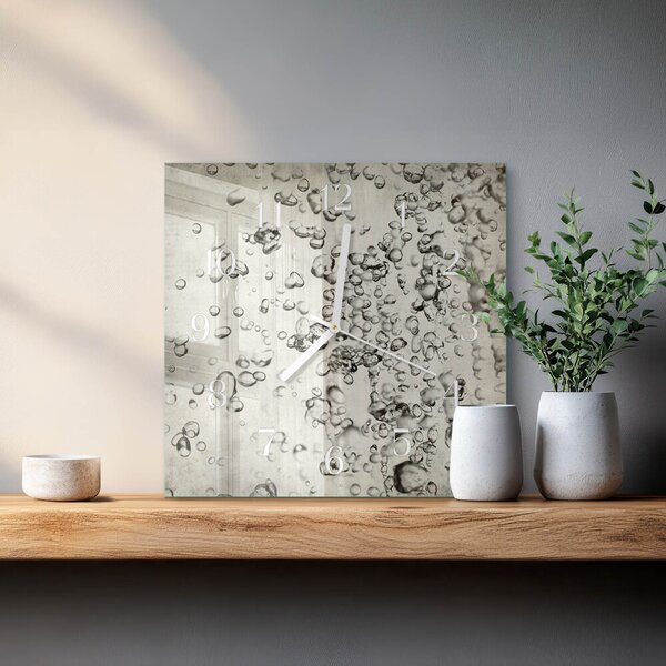 Skleněné hodiny Kapky zskb-30x30-00087070