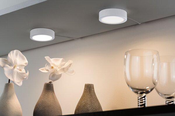 P 99989 LED přisazená nábytková svítidla sada Pukk bílá 3x3,5W teplá bílá 3ks sada vč. trafa - PAULMANN