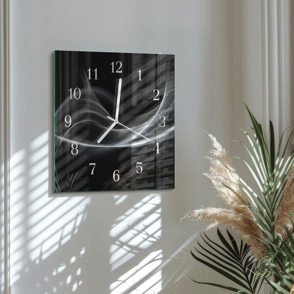 Skleněné hodiny Abstraktní čáry zskb-30x30-00057998
