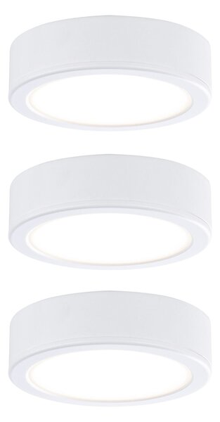 P 99989 LED přisazená nábytková svítidla sada Pukk bílá 3x3,5W teplá bílá 3ks sada vč. trafa - PAULMANN