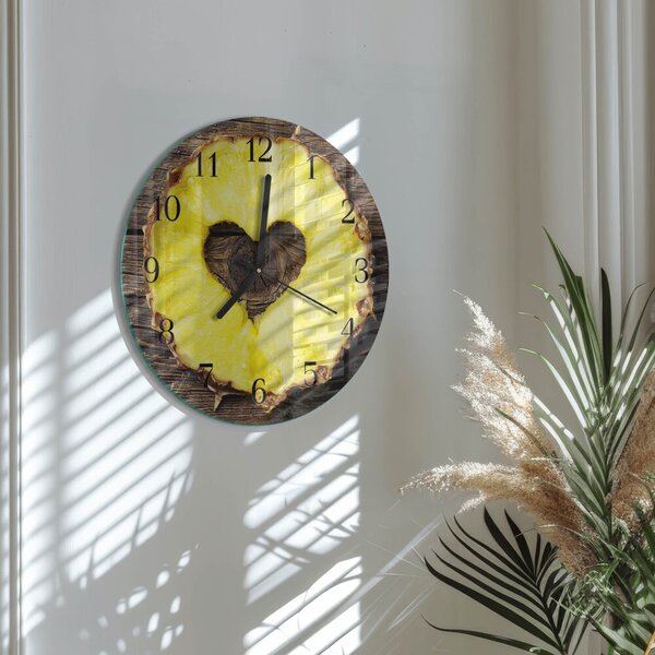 Skleněné nástěnné hodiny Ananas zsoc-fi30-00179635