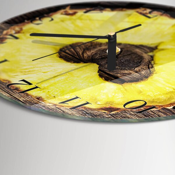 Skleněné nástěnné hodiny Ananas zsoc-fi30-00179635