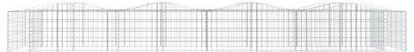 Klenutý gabion vyvýšený záhon 600x100x50 cm pozinkované železo