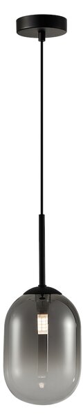 Závěsné svítidlo Alias, 1x grafitové skleněné stínítko, (fi 12cm), b