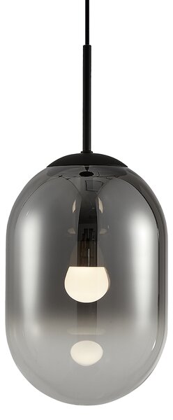 Závěsné svítidlo Alias, 1x grafitové skleněné stínítko, (fi 24cm), b
