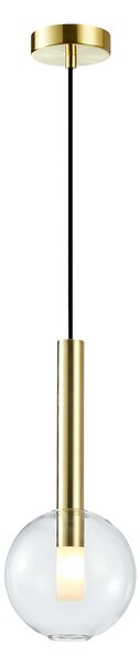 Závěsné svítidlo Niko, 1x transparentní skleněné stínítko, (fi 15cm), g