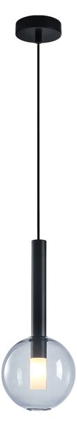 Závěsné svítidlo Niko, 1x transparentní skleněné stínítko, (fi 15cm), b
