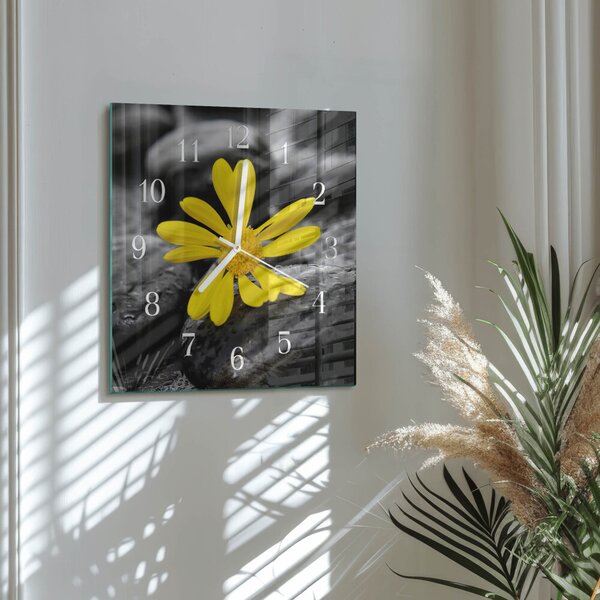 Skleněné hodiny Květ zskb-30x30-00090398