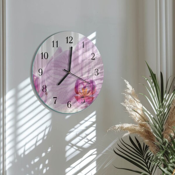 Skleněné nástěnné hodiny Orchidej zsoc-fi30-00178876