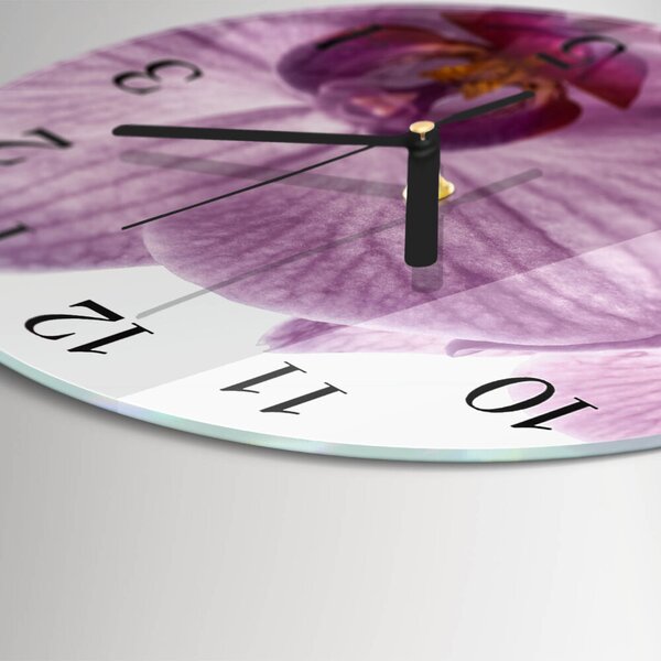 Skleněné nástěnné hodiny Orchidej zsoc-fi30-00178876