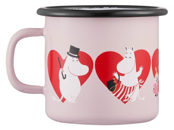 Muurla Hrnek Moomin Heart 0,25l, smalt / růžový