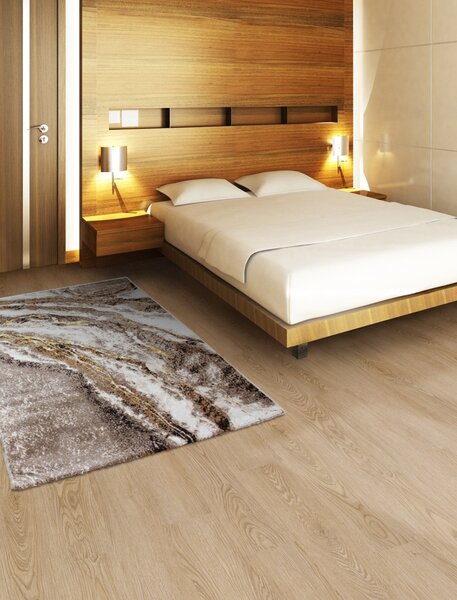 Spoltex, Kusový koberec Achat 732 dark beige, 80x150, béžová, obývací pokoj