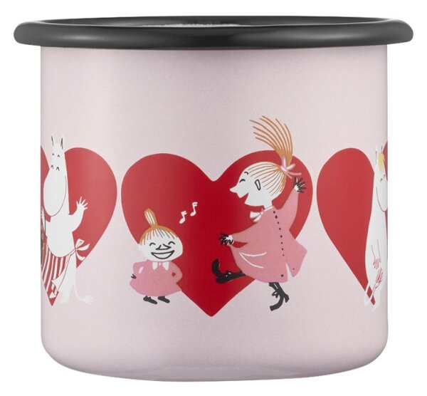 Muurla Hrnek Moomin Heart 0,25l, smalt / růžový